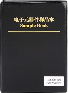 lvifloae 1206 SMD Capacitor Assortment Kit 80 Values - Portable Black Sample Book for Circuit Testing & Electronics Projects