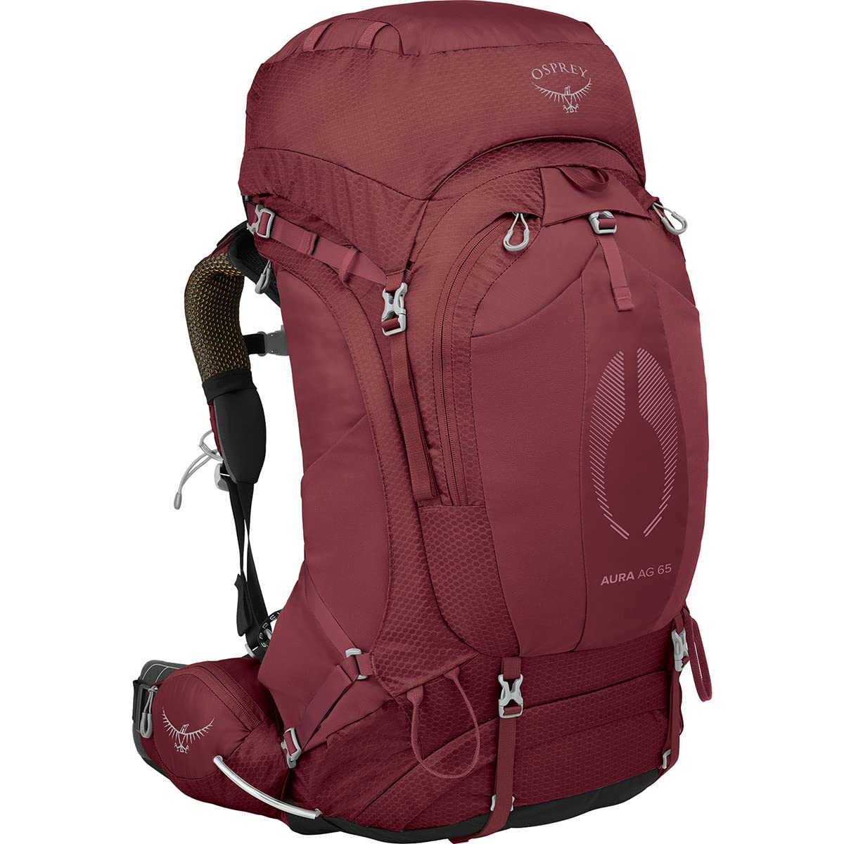 Osprey Aura AG 65L Women's Backpacking Backpack, Berry Sorbet Red, WXS/S