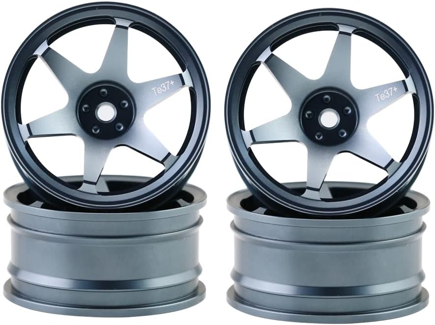 RC Alloy Rims Car Wheel Hub Hex 12mm Aluminium 52mm for 1.9inch Tires RC Crawler Car and 1/10 On-Road/Drift