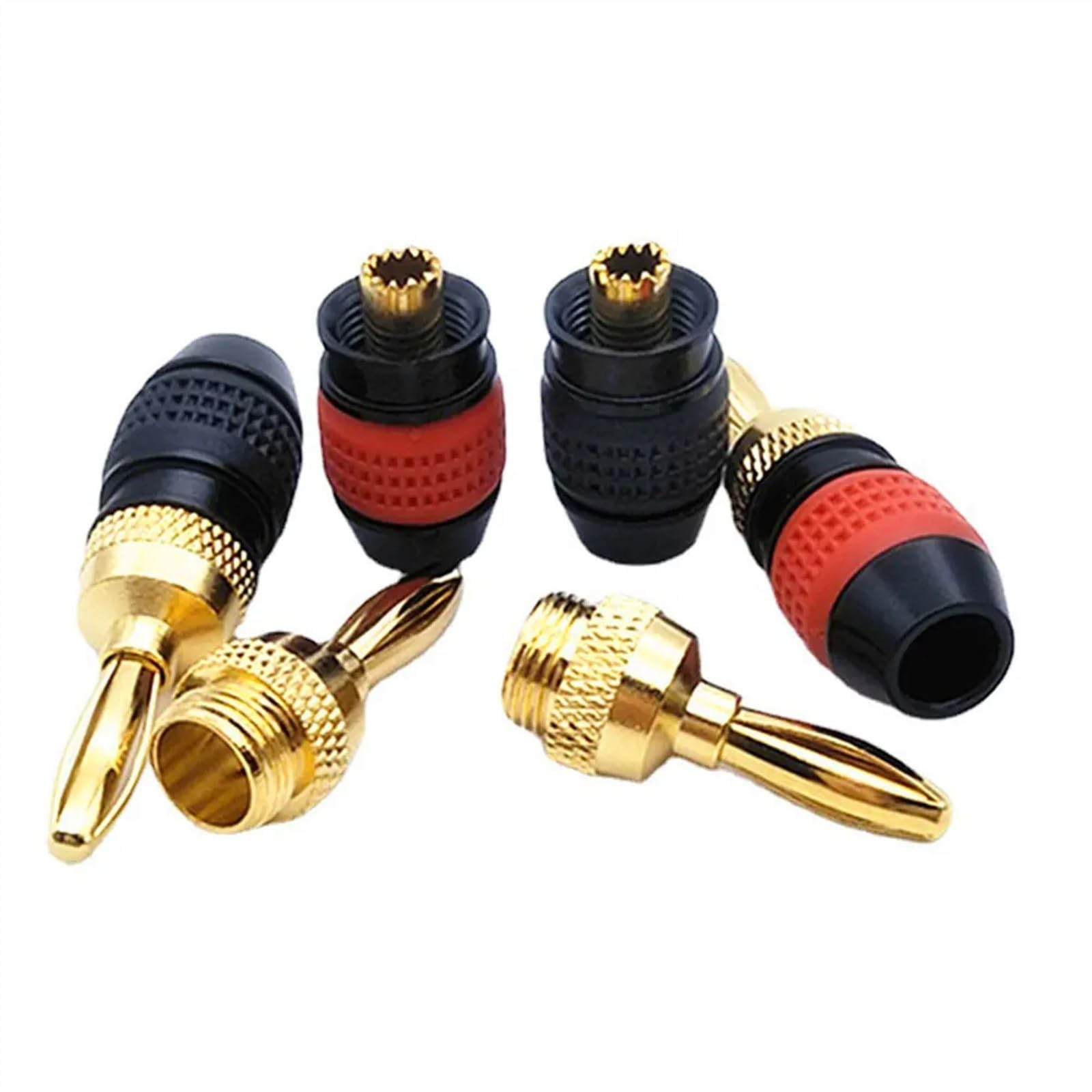 4/12/50 pièces fiches Banane for Fil de Haut-Parleur plaqué Or Haut-Parleur amplificateur connecteurs de fiche Banane(50 Pieces)