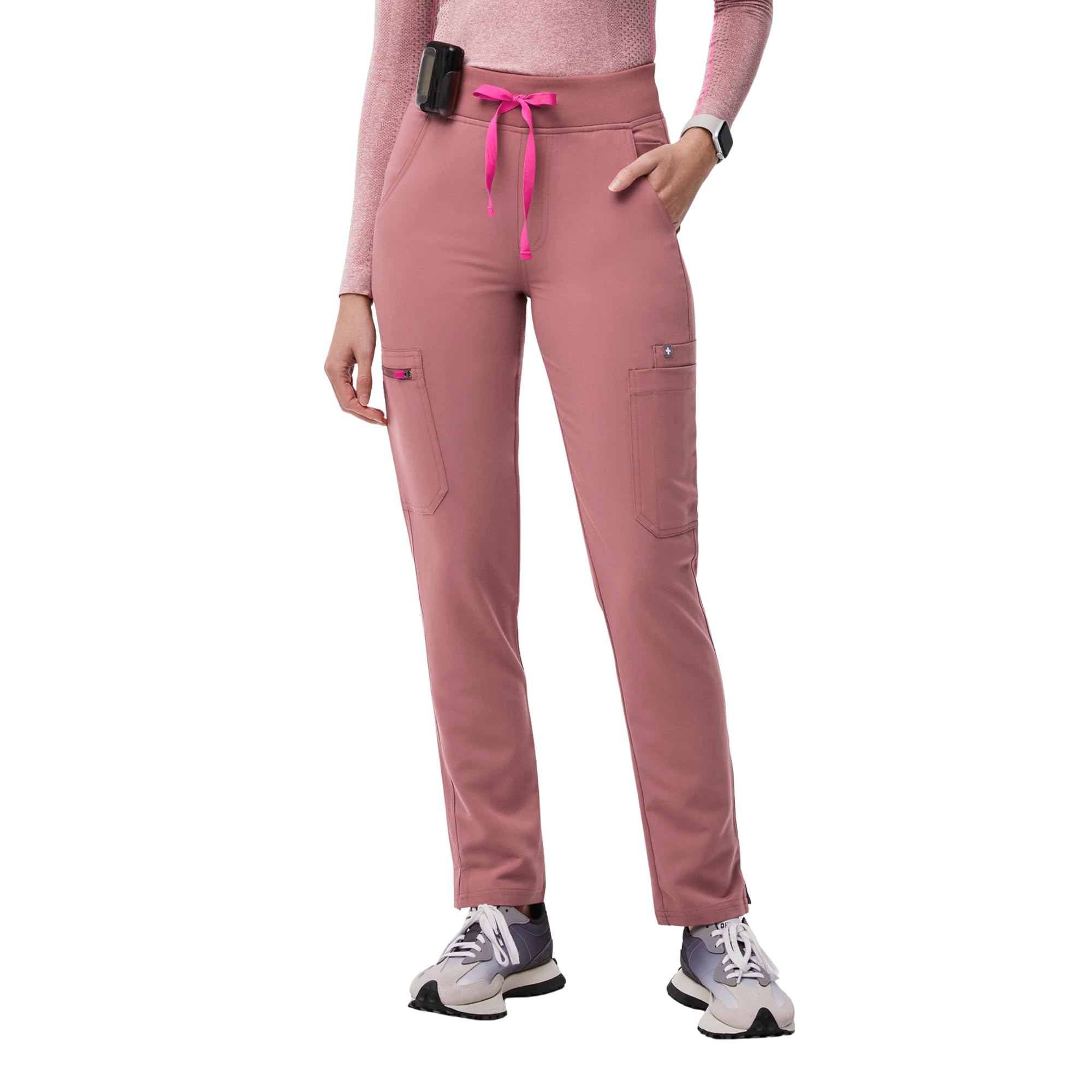 Photo 1 of FIGS YOLA High Waisted Skinny Scrub Pants for Women - Mauve, Regular XS