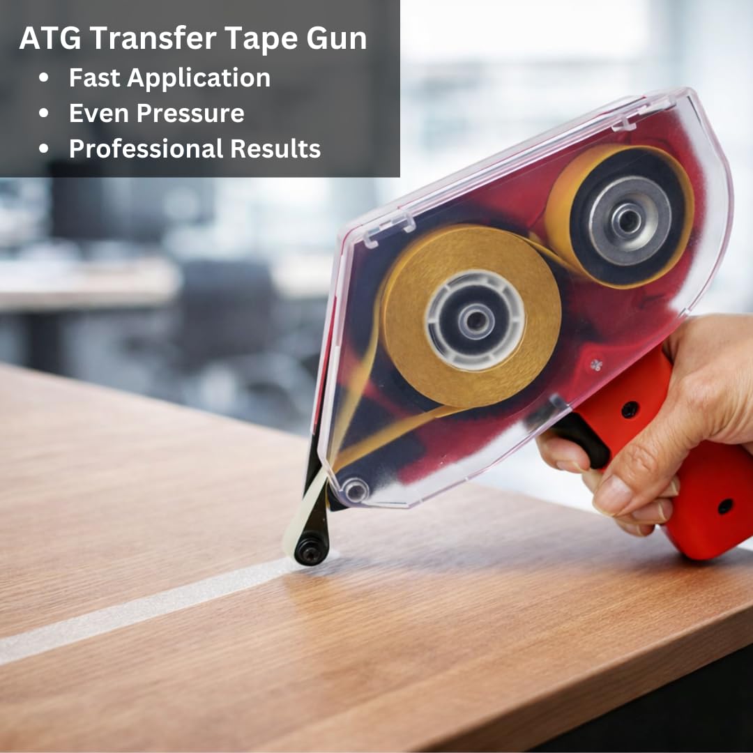 ATG Tape 2mil 1/4" x 36yds (36 rolls) Acid Free Adhesive Gun Tape, Glider Refill Rolls, Clear Tape on Gold Liner for Paper, Cardboard, Scrapbooking, Packaging & Graphic Arts, Framing, Picture Mounting
