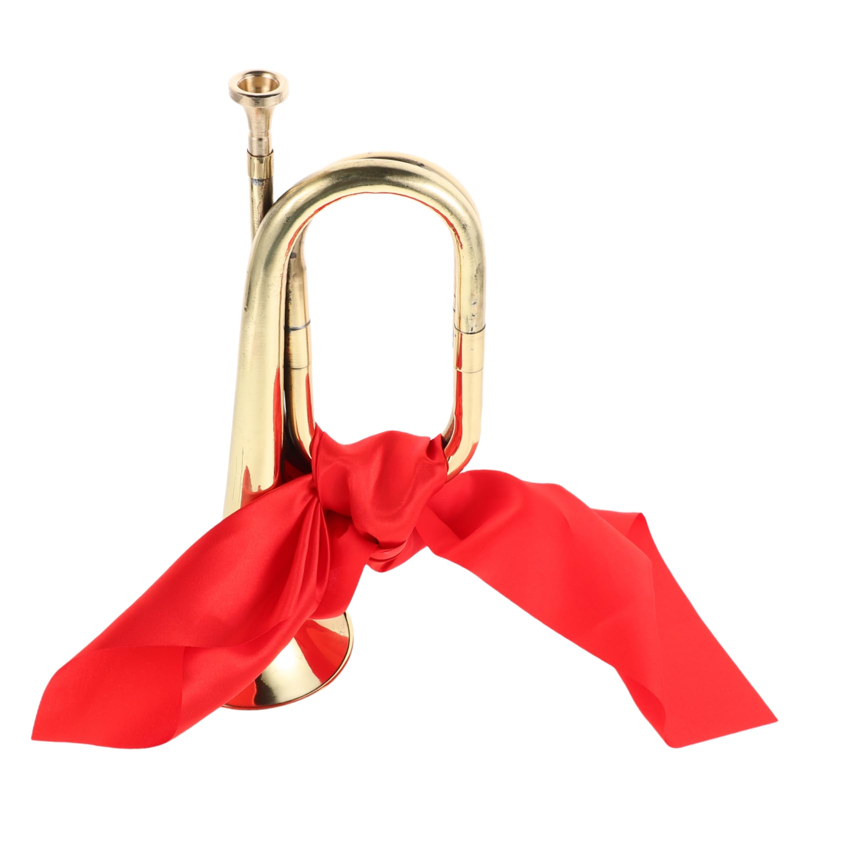 GOOHOCHY Portable Brass Wind Instrument Student Trumpet for Bands Marching Band Bugle Easy Learning Sound