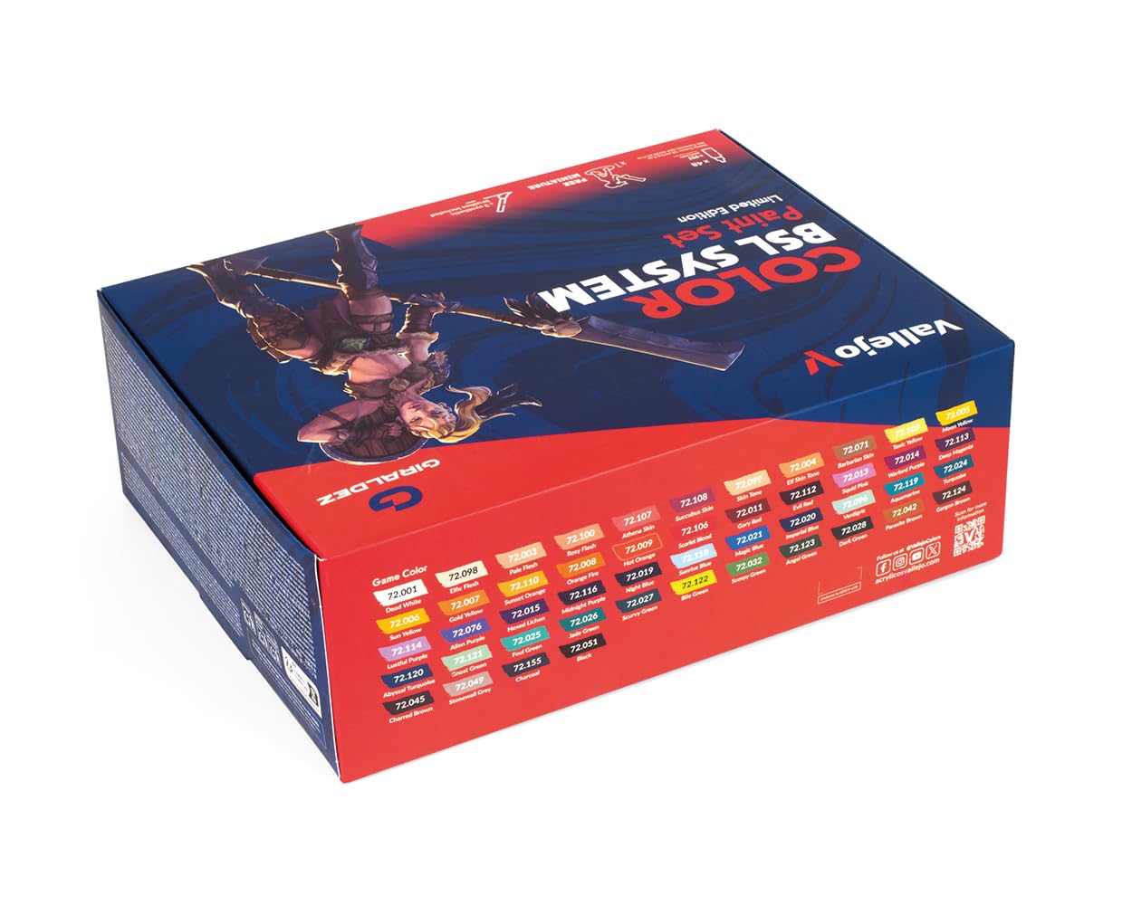 Vallejo Farbset BSL-System Modell, Mehrfarbiges Farbenspiel für Malerei und Bastelarbeiten, Ideal für Künstler und Hobbyisten, 12-teilig (72183)