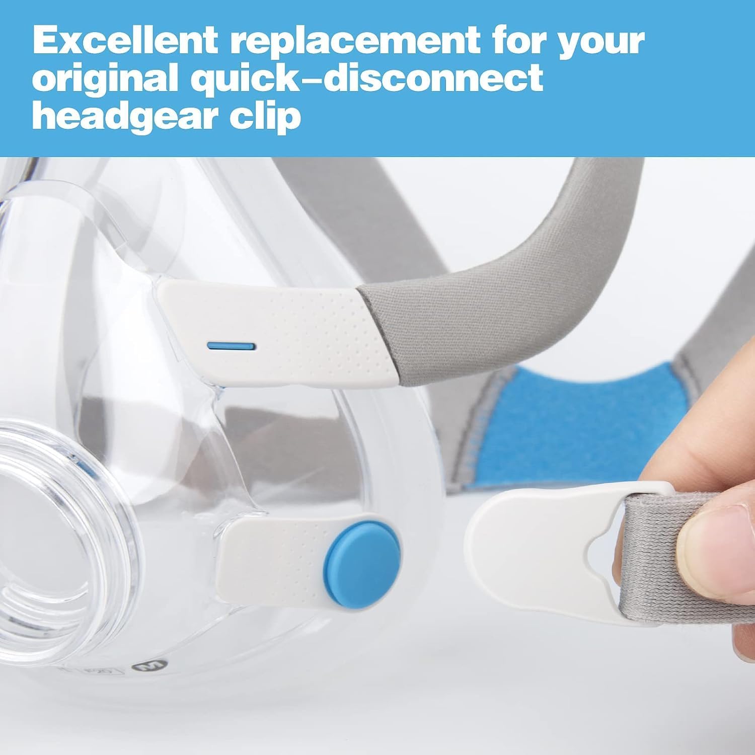 Quick-Disconnect Cpap Headgear Clips Magnetic Mask Clips Compatible Whit Resmeds AirFit F20 F30 N20, Compatible Whit AirTouch F20 F30 N20 (2 Pack) image 4
