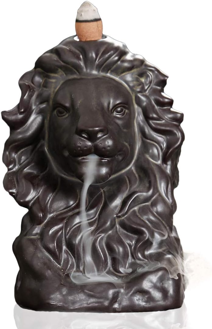 OWMMIZ Incense Burner Backflow Incense Burner with 30 PCS Backflow Incense Cones, Waterfall Incense Holders Home Decor Gift Decorations Statue Ornaments