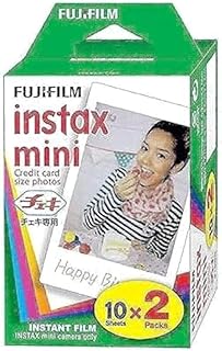اوراق طباعة انستاكس من فوجي فيلم، لطابعة انستاكس ميني 8/7S، عبوة من قطعتين، 10 ورقات لكل عبوة