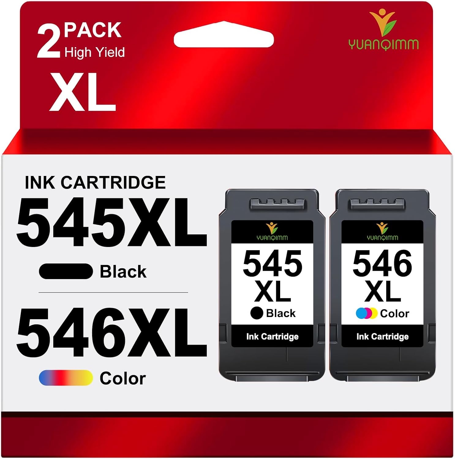 PG-545 CL-546 XL PG -545XL CL-546XL Kompatybilne z Drukarkami Canon 545 546 dla Canon Pixma MX495 TR4550 TS3350 TS3150 TR4551 MG2550s MG2555s TS3151 MG3050 MG2950 (Czarny, Kolorowy)