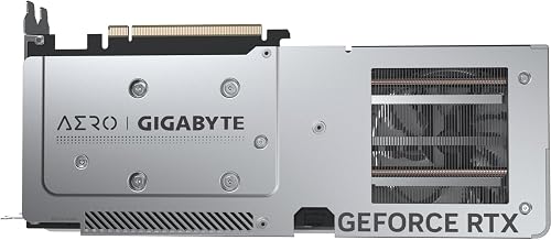 Gigabyte NVIDIA GeForce RTX 4060 AERO OC Carte graphique - 8GB GDDR6, 128-bit, PCI-E 4.0, 2550MHz Core Clock, 2x DP 1.4, 2x HDMI 2.1a, NVIDIA DLSS 3 - GV-N4060AERO OC-8GD - 4