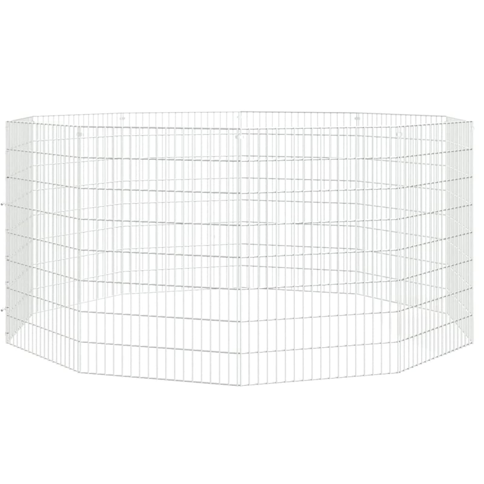 ZEYUAN Jaula para Conejos 10 Paneles, Jaula Cobaya, Corralito para Perros, Vallas para Perros, Valla para Mascotas, Recinto para Conejos, Hierro galvanizado 54x80 cm