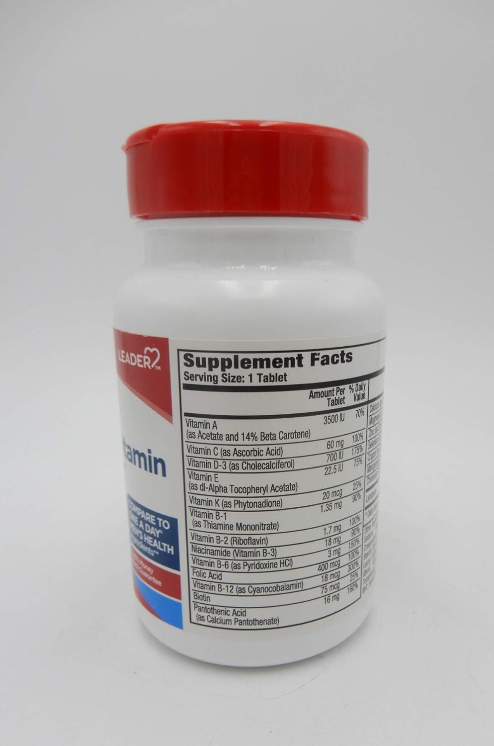Leader Men's Multivitamin 90 tablets per Bottle