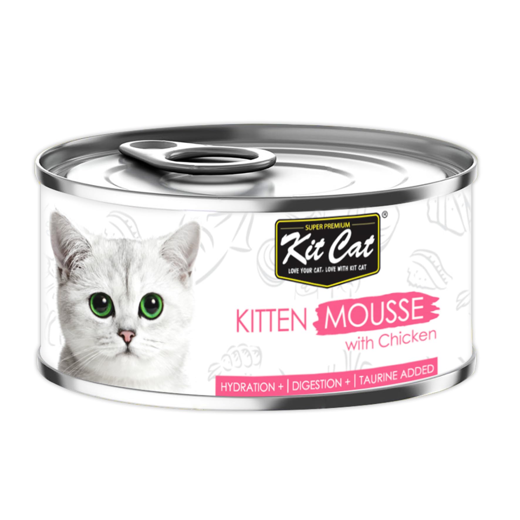 Kit Cat Kitten Mousse Grain Free Chicken Wet Food - 80G