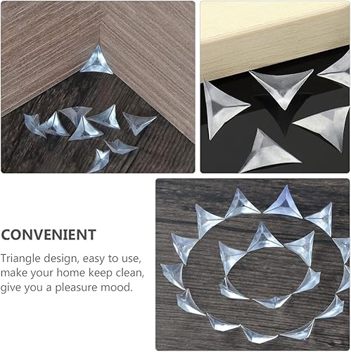 Miniatura 5 de DOITOOL 600pcs Triángulo Armario Cajón Esquina Parachoques Antipolvo, Transparente