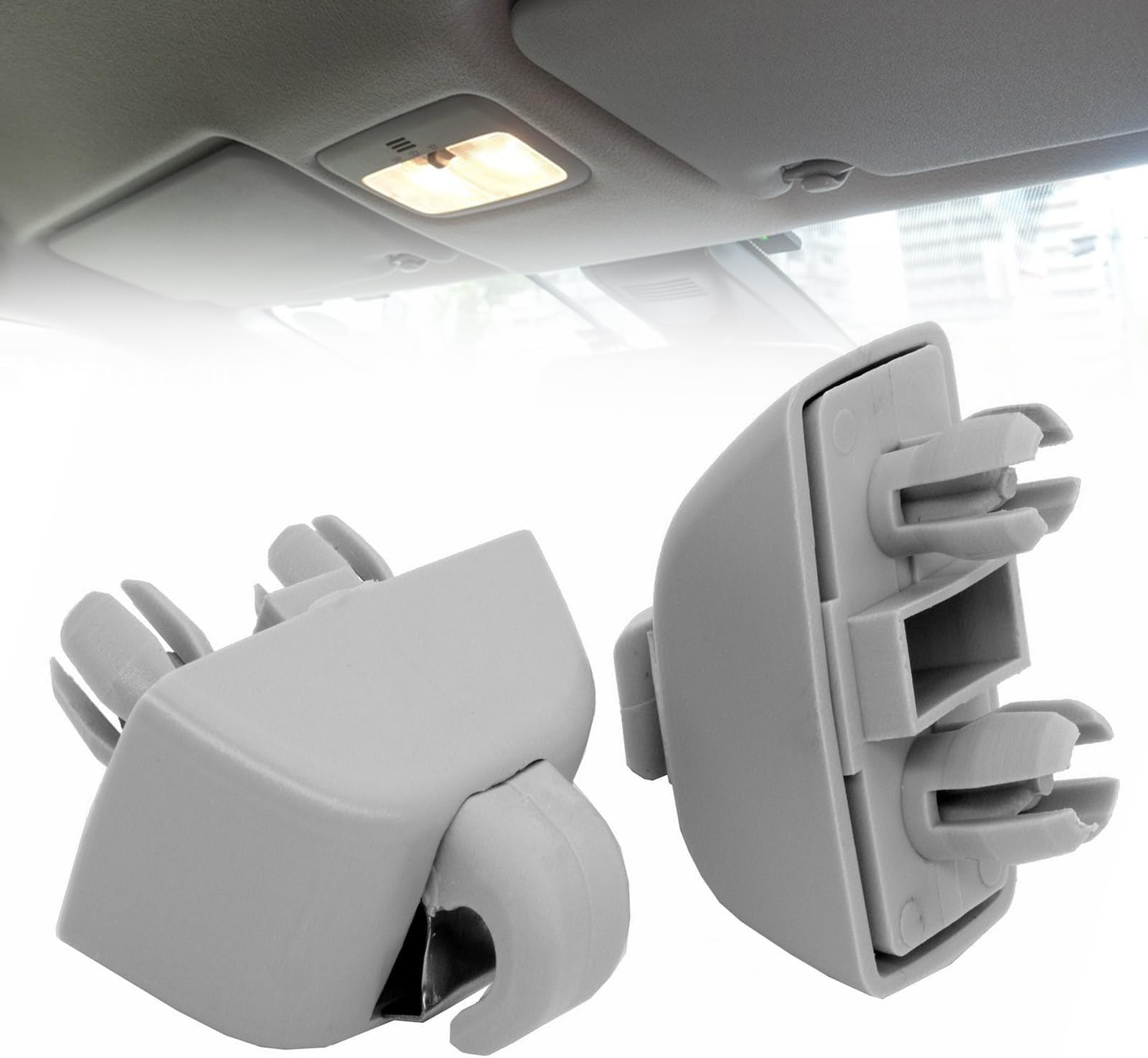 2PCS Auto Sun Visor Clip Retainer Hook Bracket Hanger, Sun Visor Support Retainer Clip For Audi VW Passat Polo Skoda 6RD857561Y20, 1S0857561Y20, 4F0857563