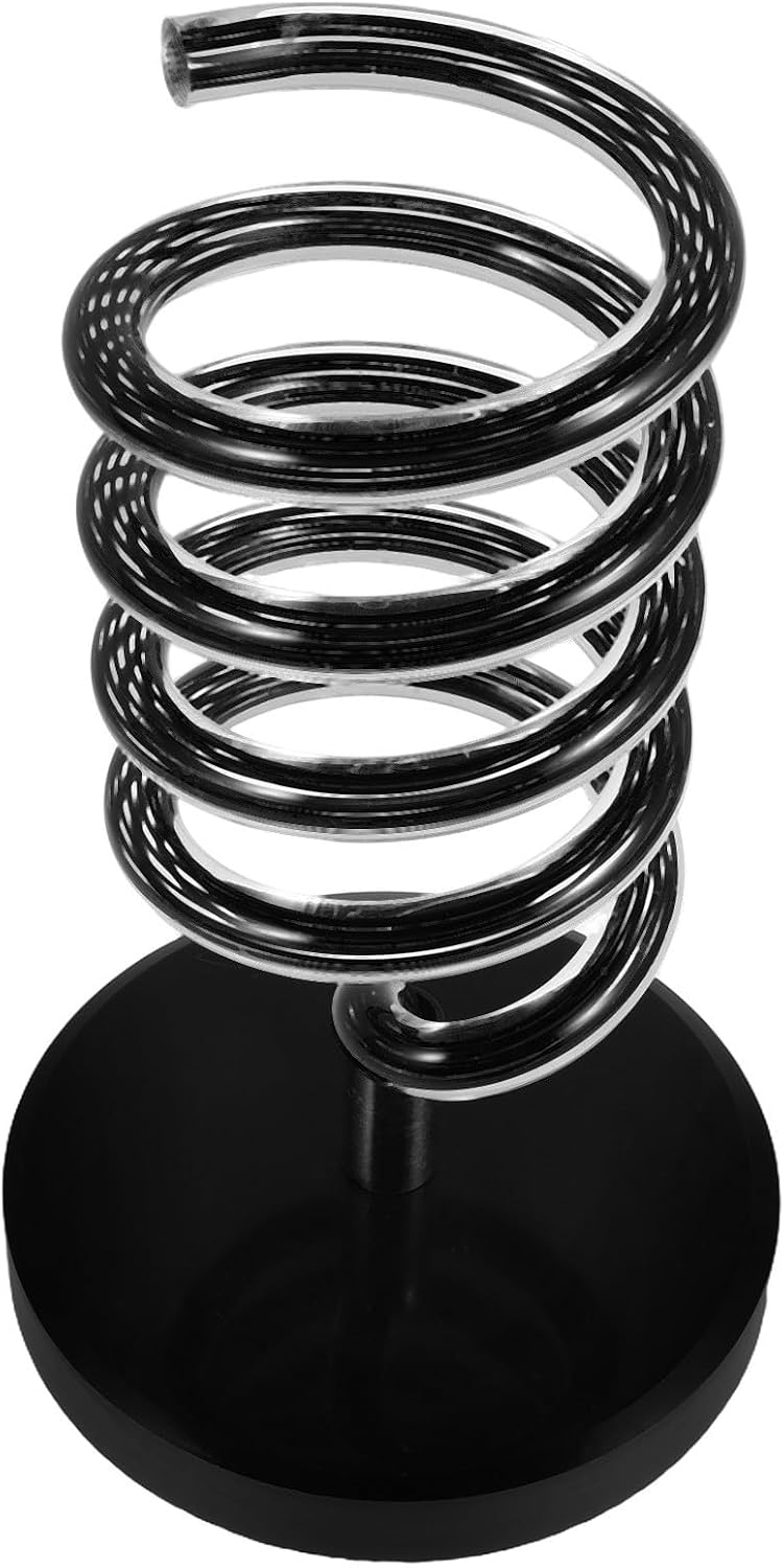 Spiral Blow Dryer Holder Stand with Black Marble Base