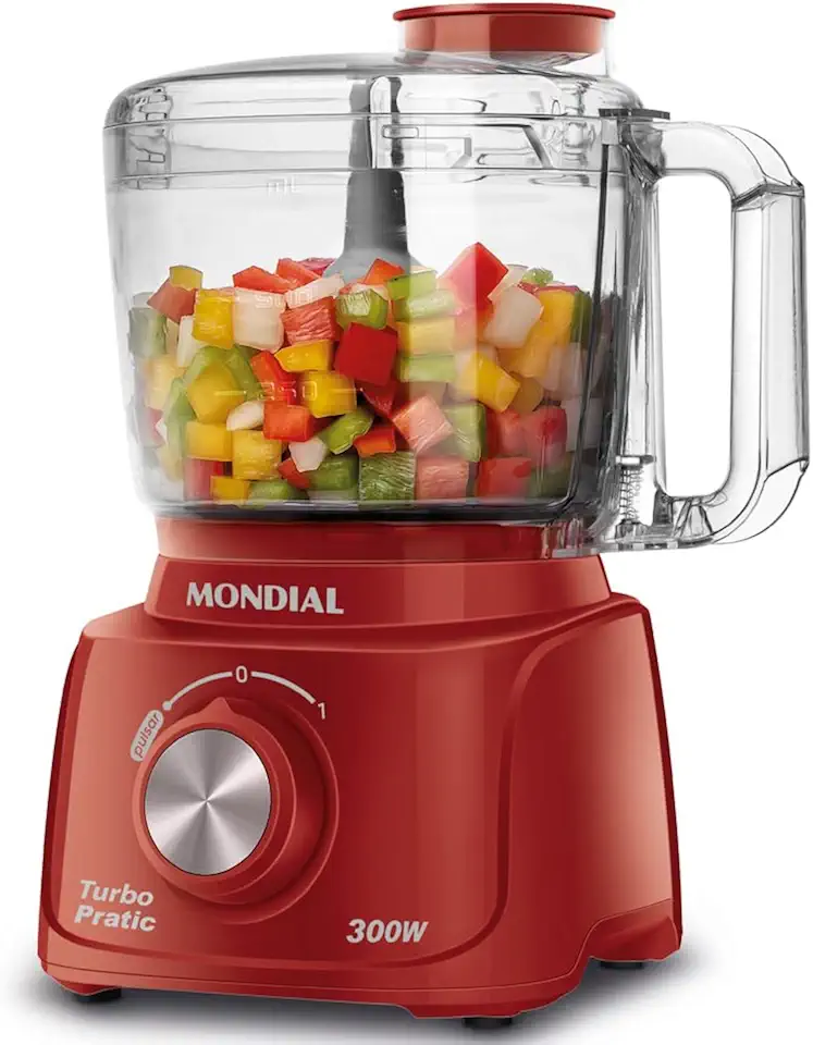 MONDIAL Mini Processador Turbo Pratic, Vermelho, 300W, 220V - MP-16-R
