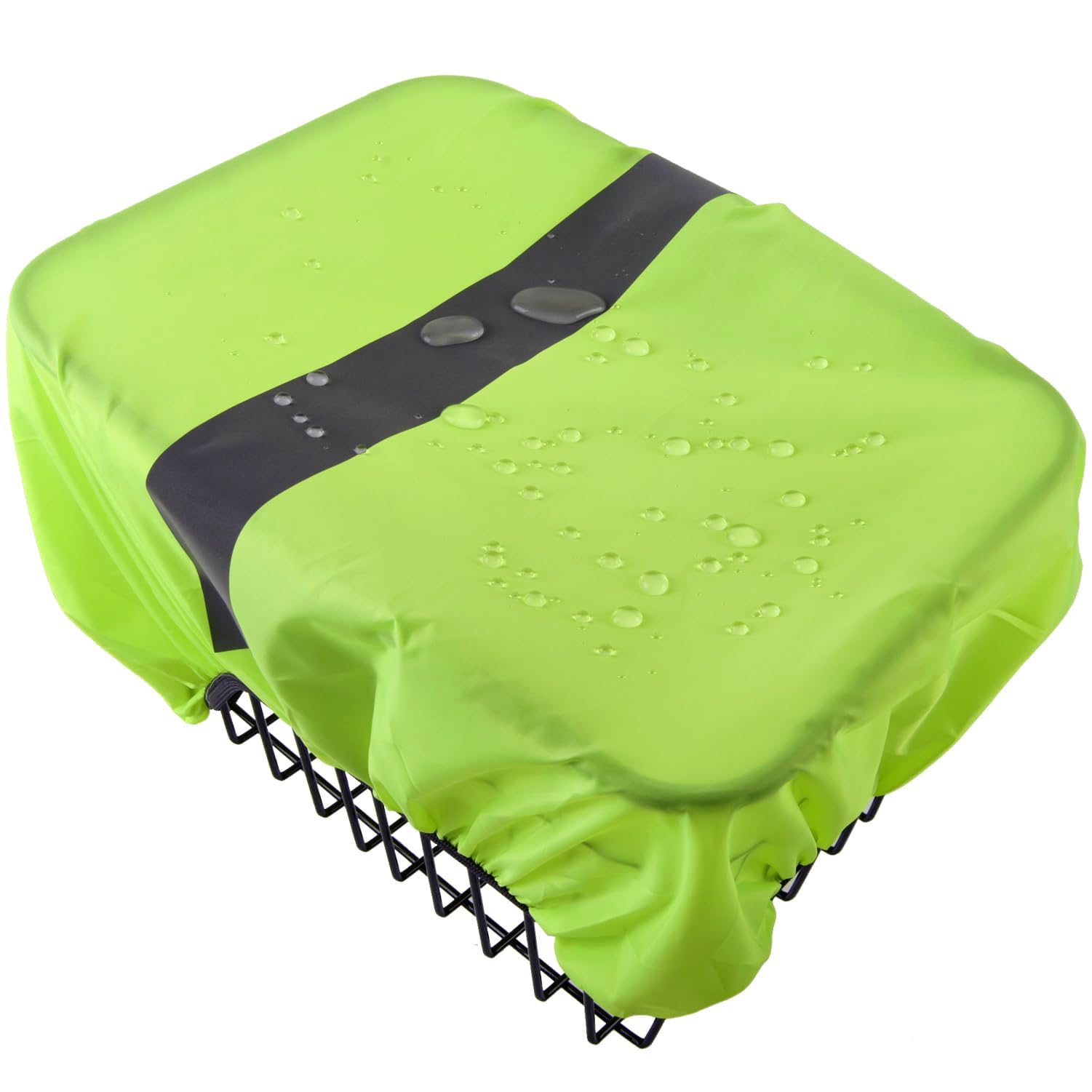 VAOLOAV 35L Bicycle Basket Waterproof Rain Cover with Reflective Strip Bicycle Rear Rack Rain Cover Green