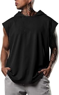 Tank Top Cotton Men's Sleeveless Muscle Shirts Sleeveless Hoodie Muscle Shirt Slim Fit Tank Tops Tank Top Pullover Men's Summer Sport Fitness Men's Sports T-Shirt Running Fitness Tank Shirts Crew Neck