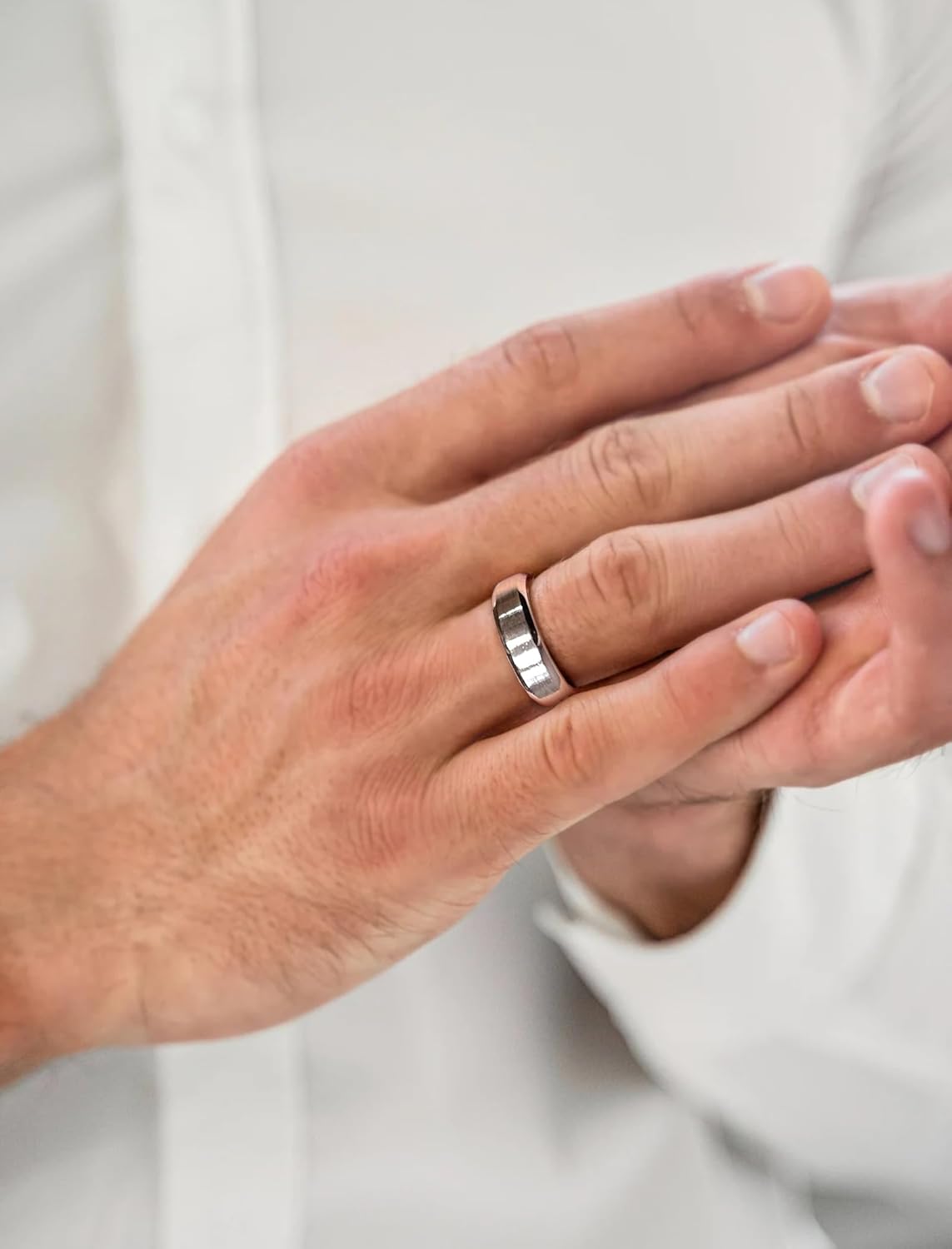 STARCHENIE 6mm Wedding Band Solid 925 Sterling Silver Ring for Men Comfort Fit Size 7-12 - Image 5