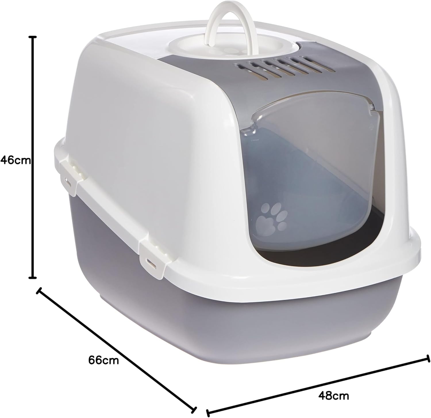 Beeztees “Nestor Jumbo” cat Litter Box, Grey 66.5 x 48.5 x 46.5 cm, (Pack of 1)