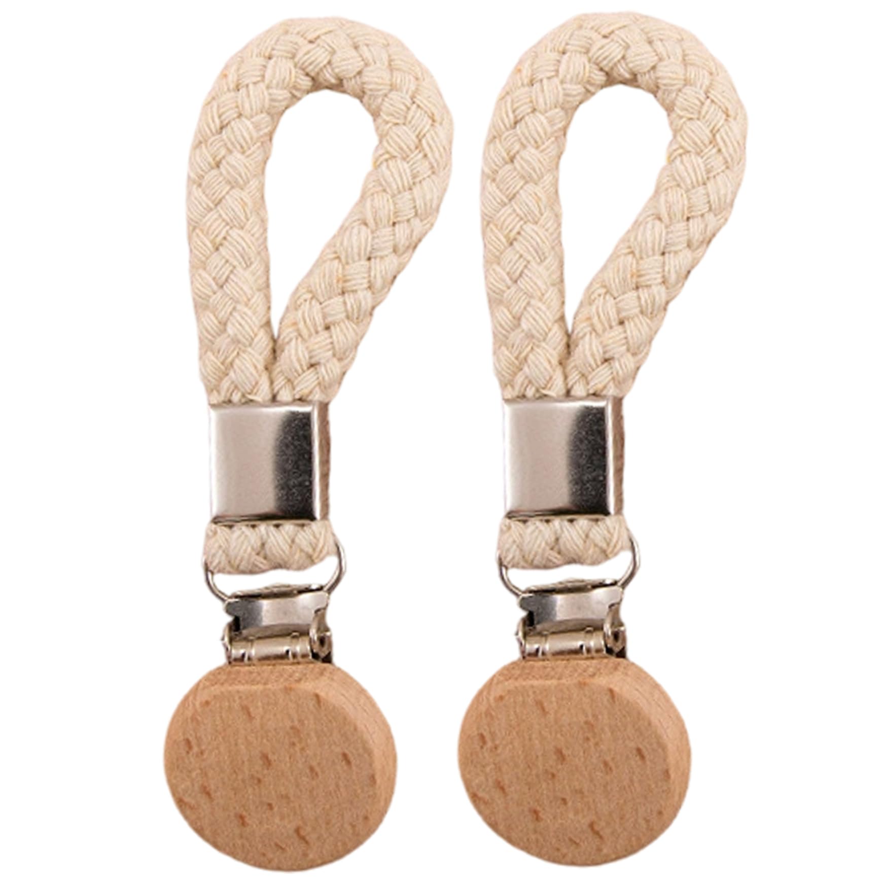Bemonew Towel Clips 2PCS Hanging Cotton Rope Tea Towel Holders for Home Kitchen Bathroom