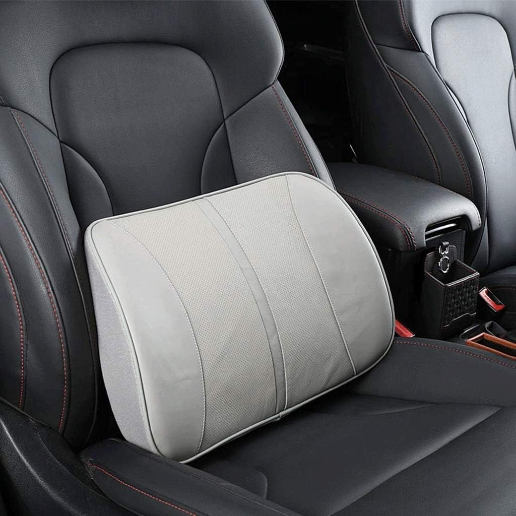 JSEIAJB Lumbar Pillow-Leather Car Headrest Memory Cotton Car Neck Pillow Seat Pillow Car Neck Pillows for Four Seasons