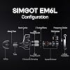 Linsoul SIMGOT EM6L 1DD + 4BA Hibrit Sürücülü Kulak İçi Monitör, Oyun Kulaklığı, 3D Baskılı Reçine Muhafazalı HiFi IEM Kulaklık, Çıkarılabilir OFC Gümüş Kaplama Kablo (Siyah, SIMGOT EM6L)