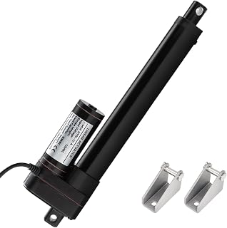 JQDML 8 Inch 8" Stroke Linear Actuator 12V 3000N/660lbs Heavy Duty Electric Actuator 0.2"/s with Mounting Brackets