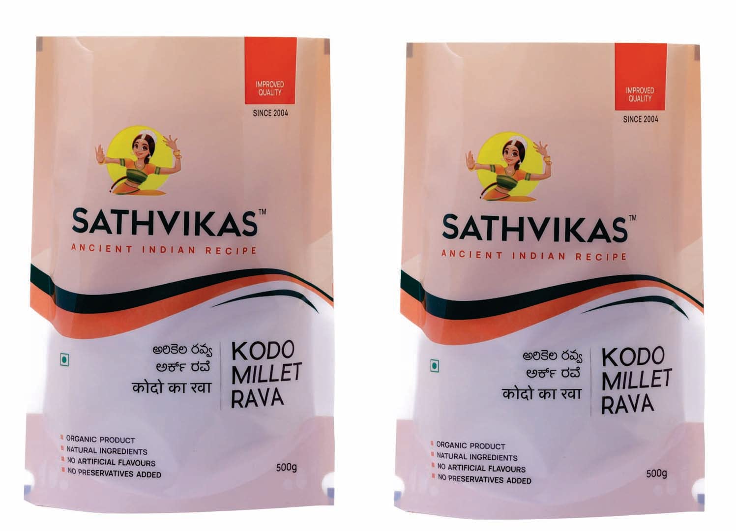 Sathvikas Arikalu/Kodo Millet Ravva (500 grams) (500 gm, 2) Amazon.in