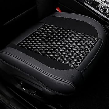 gogodog Car Seat Covers Front Seats Only Easy to Install Seat Covers for Cars Universal CarSeat Cover Protector Faux Leather Automotive Seat Cover Front Black