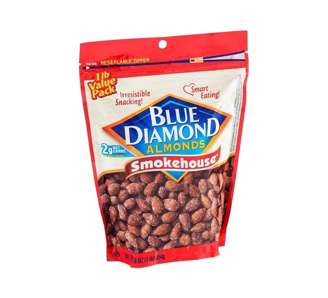 Blue Diamond Almonds Smokehouse, 16-Ounce Bags (Pack of 6)