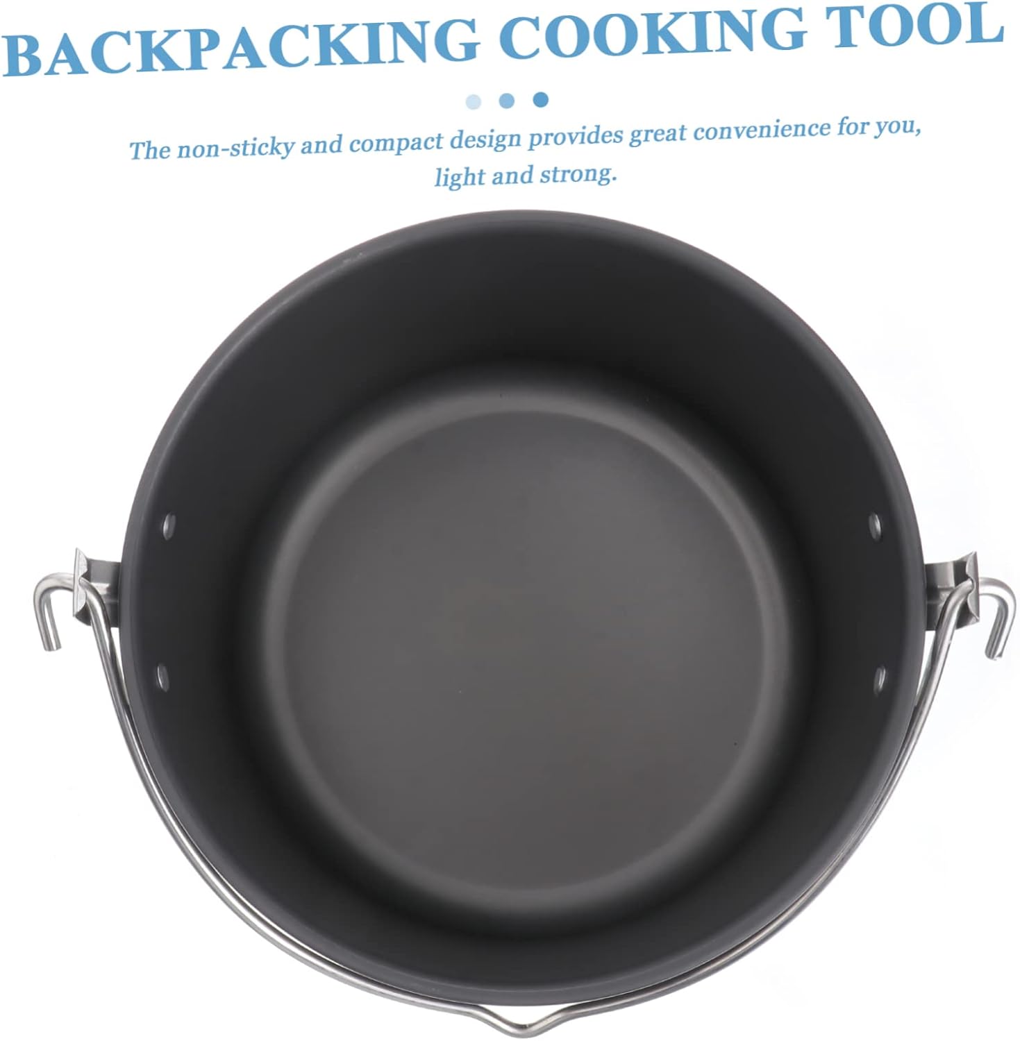 Lightweight Aluminum Hanging Pot for Outdoor Camping Portable Non-Stick Cookware for Picnic and Hiking Safe for Use with Tripods Compact Storage Design
