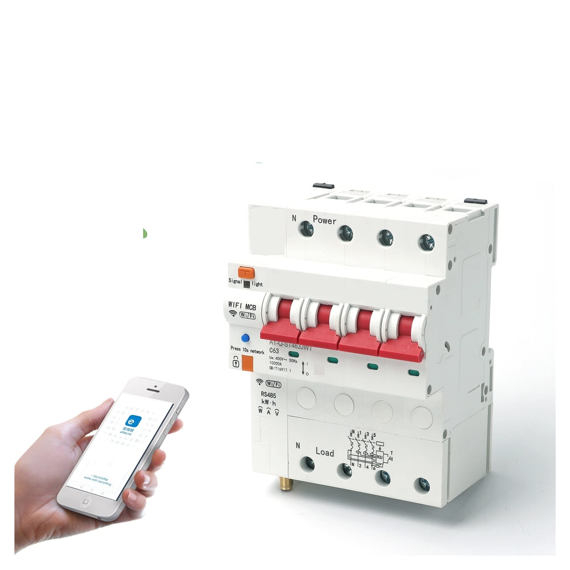 Buy CMYX Smart Home Energy Monitor TUYA 4P Three Phase WIFI Smart