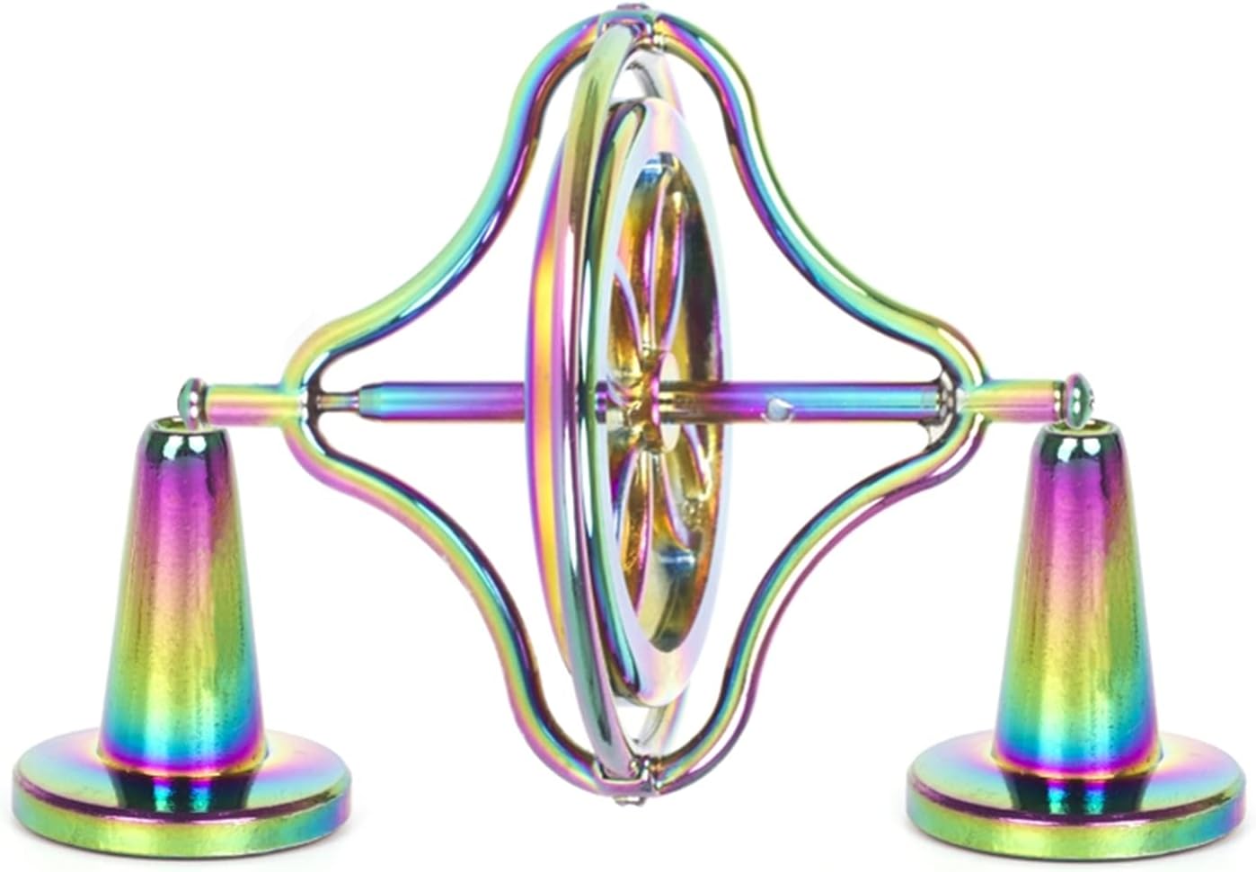 Metal Gyroscope Anti-Gravity Spinning Top Balance Toy Gift (Colorful)