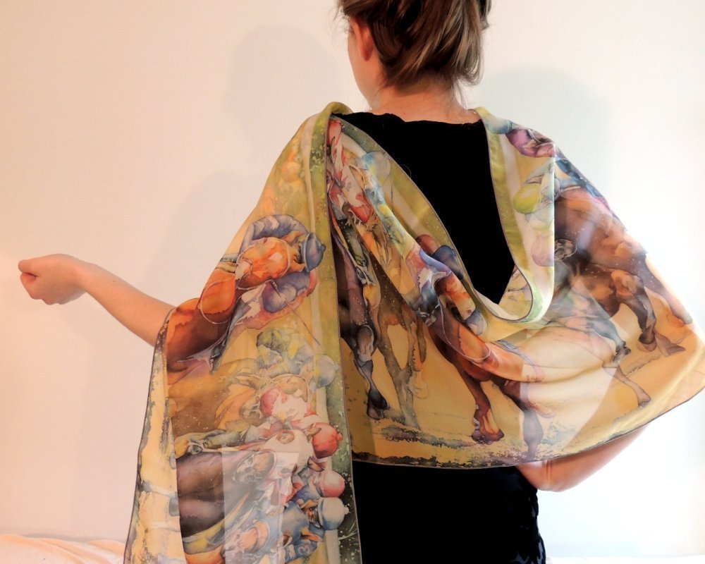 Horse Racing Scarf for Women's Kentucky Derby Apparel - 16