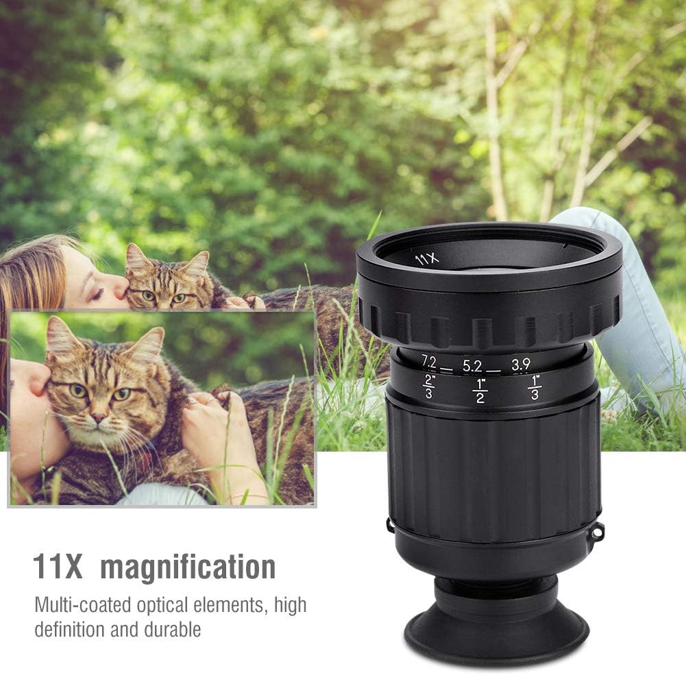 VD 11X Micro Director's HD Viewfinder Scene Viewer, Portable 37mm Filter Thread Screw Retractable Professional Camera Viewfinder, Director Scene Viewer, Professional Photography Accessory