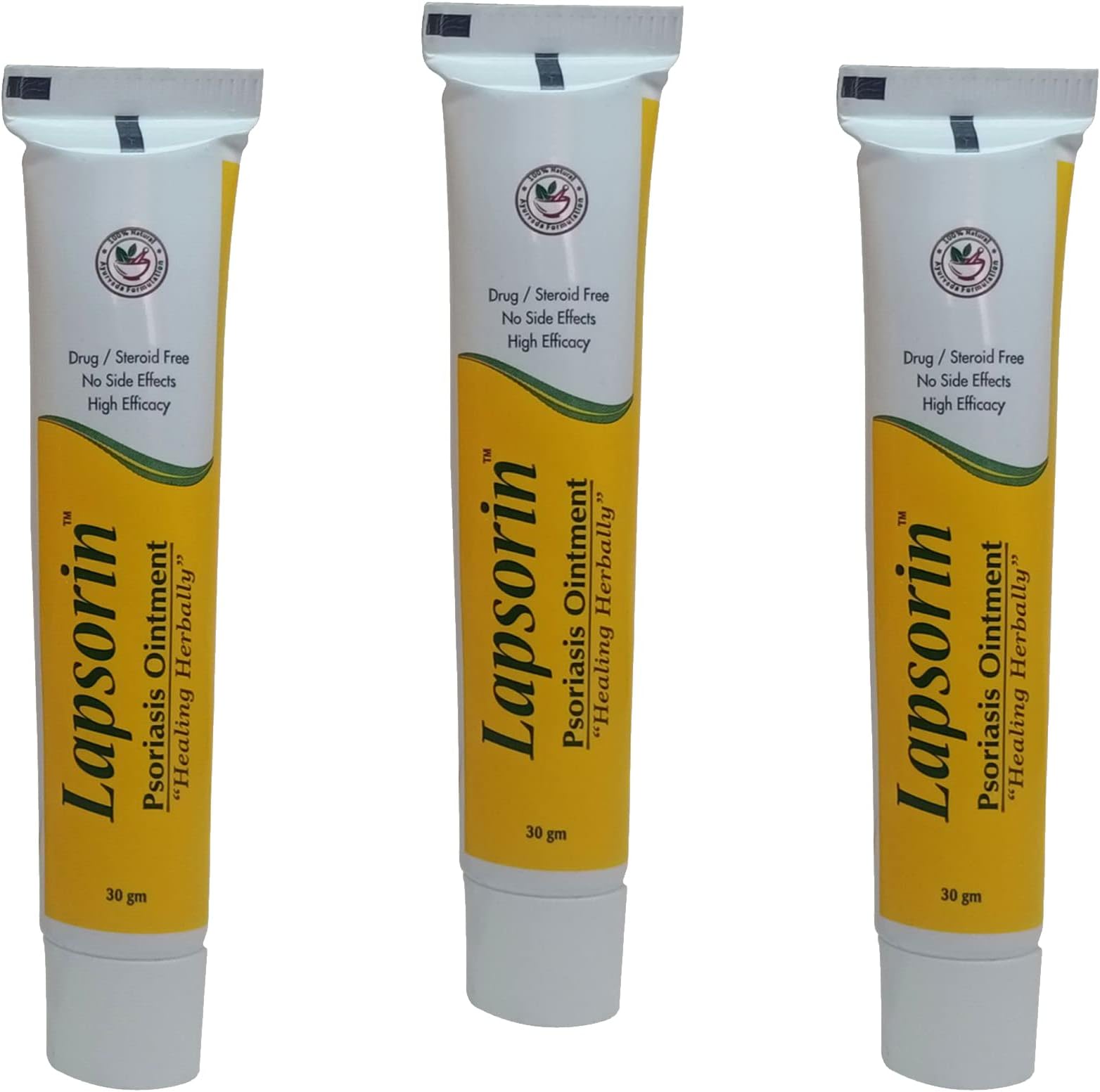 psoriasis herbal ointment/cream 30gm Pack of 3 - For plaque, scalp and palmoplantar psoriasis - Ministry of Ayush Approved
