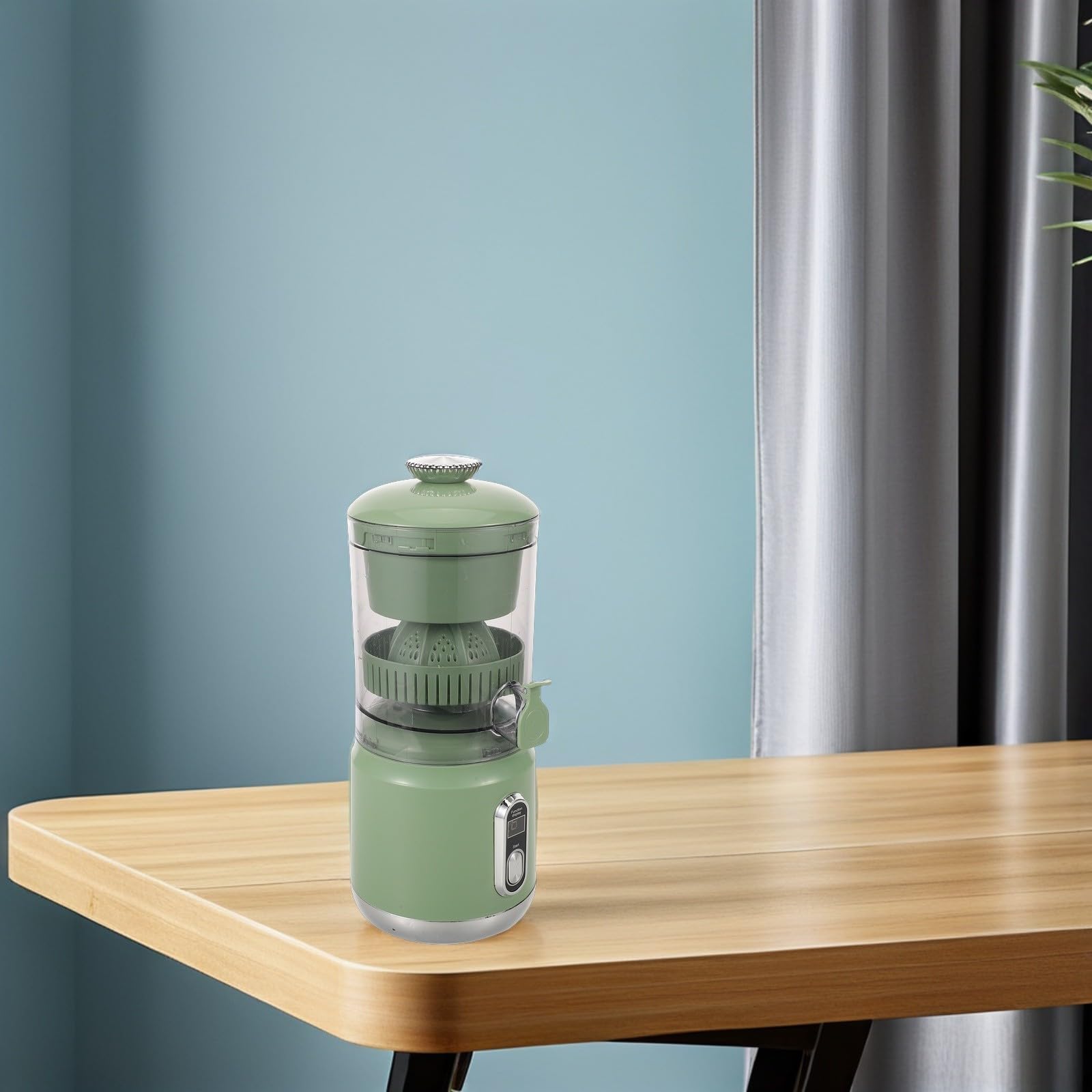 Tofficu Exprimidor de Cítricos Portátil, Exprimidor de Naranjas, 600ml, 1300 Ma, Plástico, Separación de Jugo, Fácil de Limpiar, para Frutas y Verduras, Viajes y Picnic, Verde