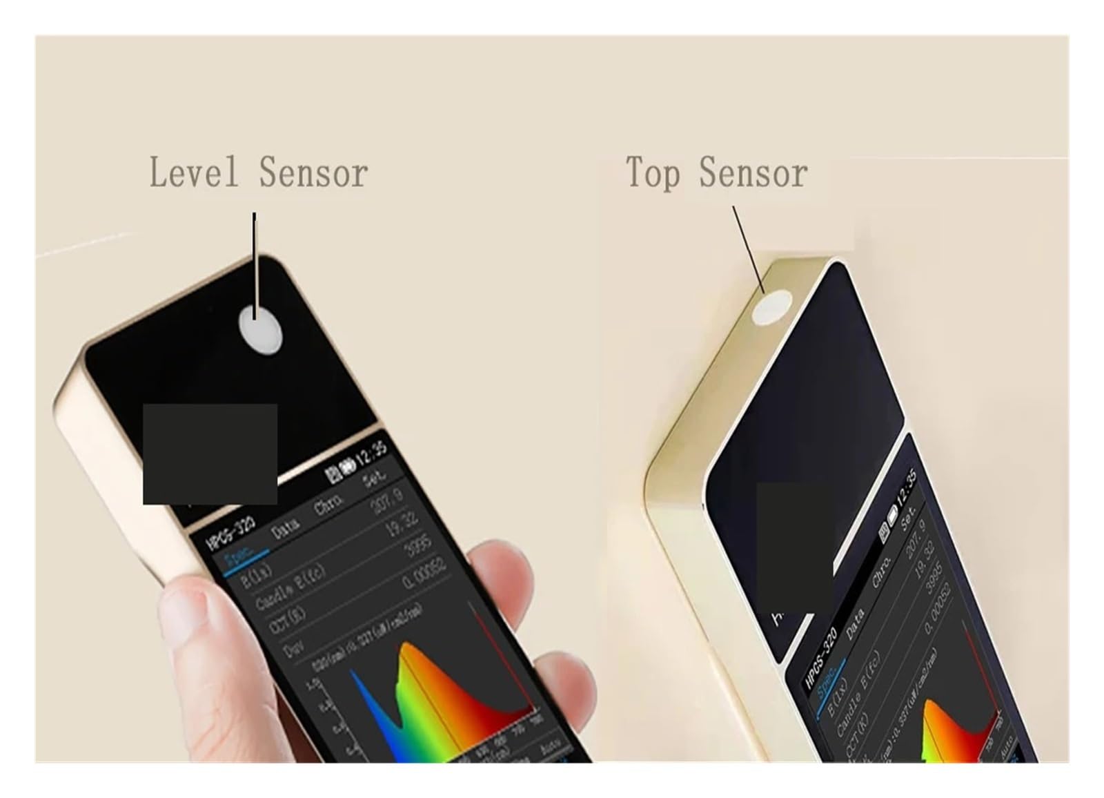 Espectrómetro de luz portátil CCT CRI Meter Lux Test,Detección de Datos
