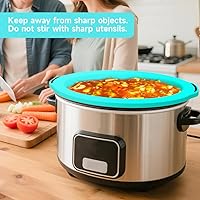 Vista 6 de Fundas para olla de cocción lenta ChefAid, 100% silicona reutilizable, accesorios para insertar en olla de cocción de 6-8 cuartos ovalados