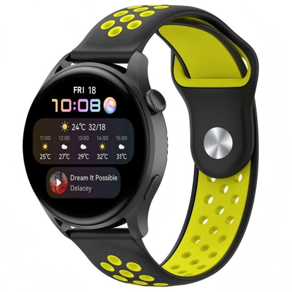 Pulsera deportiva de 22 mm para Amazfit Bip 6/Bip 5/Unity/GTR 4/3/3 Pro/2/2e/47 mm, correa de repuesto de silicona suave transpirable para Amazfit Pace/Stratos 2/2S/3/Balance 46 mm