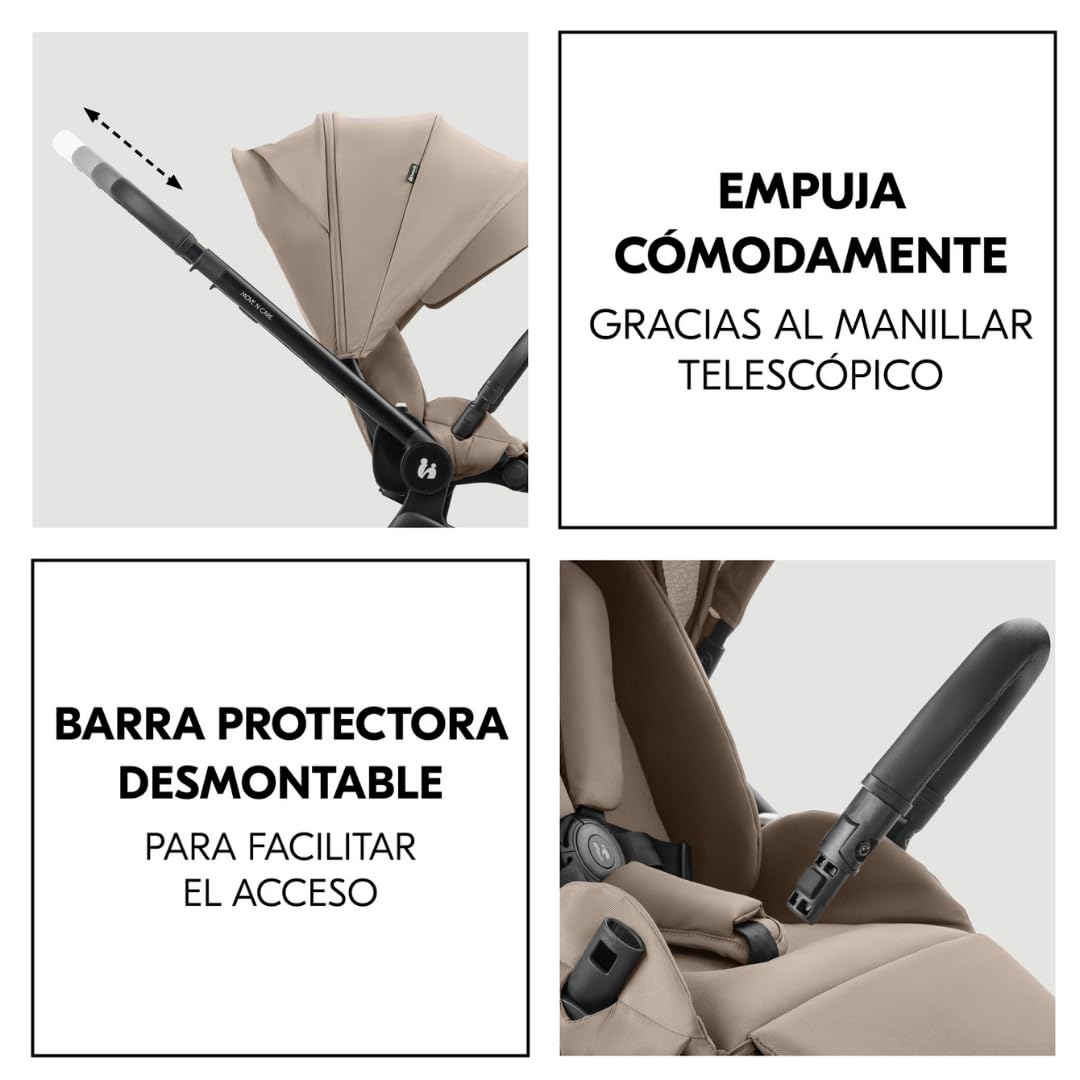hauck Move N Care Carrito Bebé 3 en 1 con Silla de Coche Drive N Care - Capazo y Asiento Reversible – Cochecito para Recién Nacidos hasta 22 kg - Suspensión – Moca