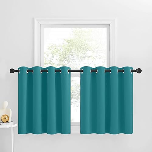 Miniatura 218 de NICETOWN Cortinas Opacas para Ventana de Guardería - Tratamiento de Ventana con Parte Superior de Ojales, Paneles de Cortinas Opacas (Verde Biscotti