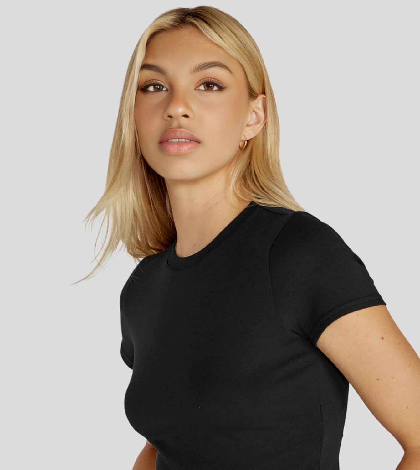 Fioboc Short Sleeve Shirts for Women Modal Blend Tee Womens T Shirts XS-2XL - Image 3