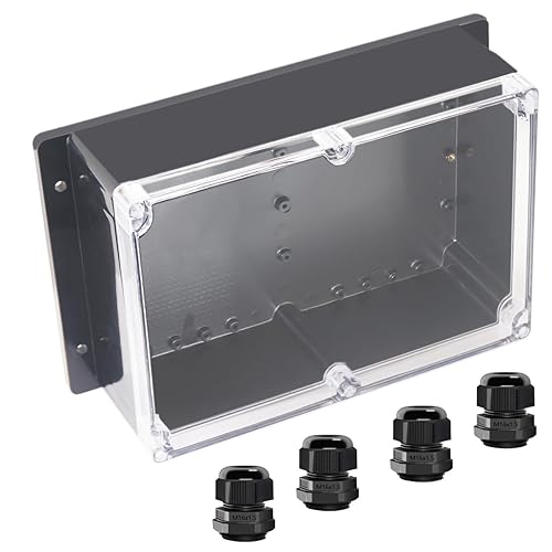 Miniatura 15 de Project Box - Caja de conexiones impermeable IP65, cajas eléctricas de plástico ABS, caja electrónica para proyectos de bricolaje, caja de Negro