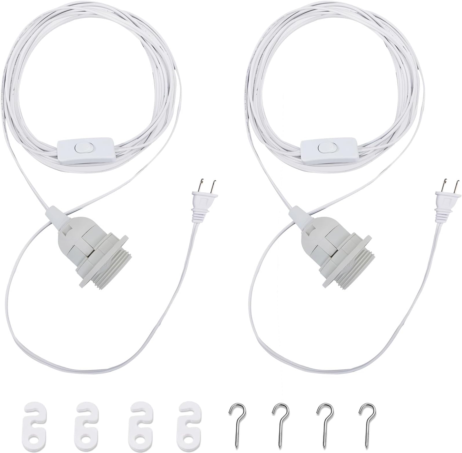 Pendant Light Kit with Dimmer Switch 15 Feet Hanging Lamp Cord Set Plug ...