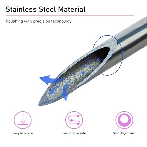 Miniatura 3 de Paquete de 50 agujas de 12 pulgada, empaquetadas individualmente.