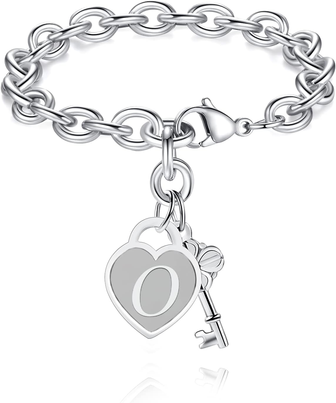 TONY & SANDY Initial Charm Bracelets for Girls Women Stainless Steel A-Z Bracelet Personalized Gifts Birthday Graduation Easter Basket Stuffers for Teen Girls Jewelry (Various Design)