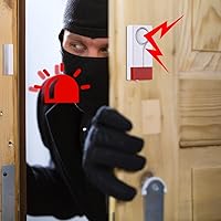 Vista 2 de Lancoon Alarma abierta para puerta y ventana, control remoto inalámbrico, sensor magnético, timbre antirrobo, seguridad para el hogar, protección