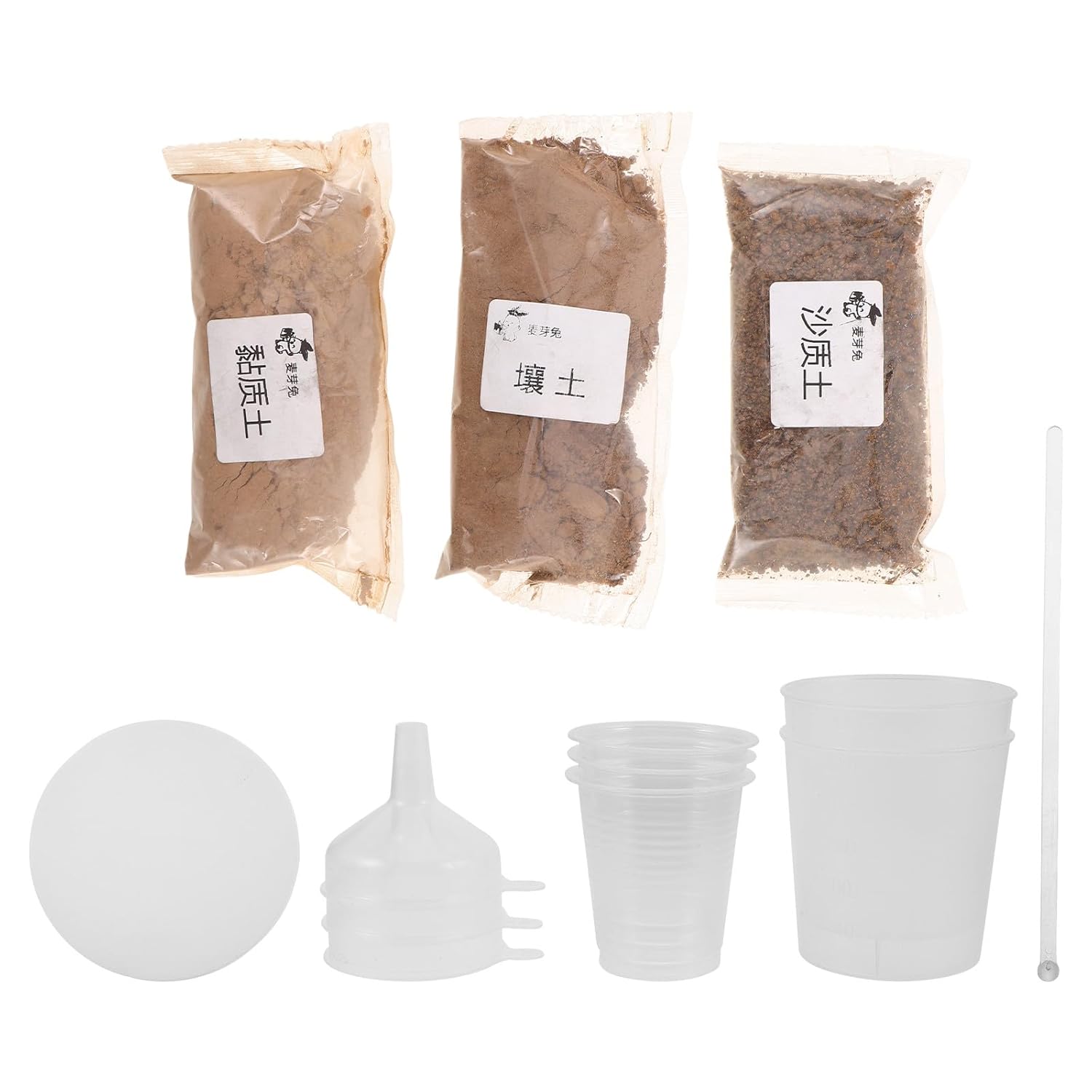 2 Sets Real Soil Specimens for Science Experiment - Soil Sample Test Kit for Gardening, Laboratory School Education